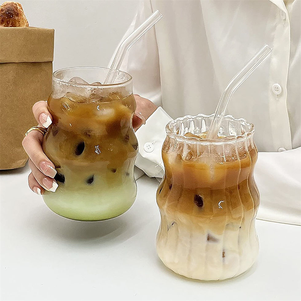 Thumbnail: Ribbed Glass Tumbler 530ml