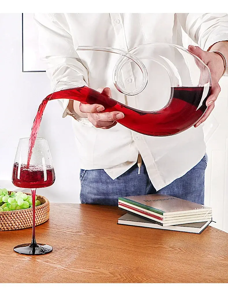 Thumbnail: 1.5L Crystal Glass Luxury Red Wine Decanter Set