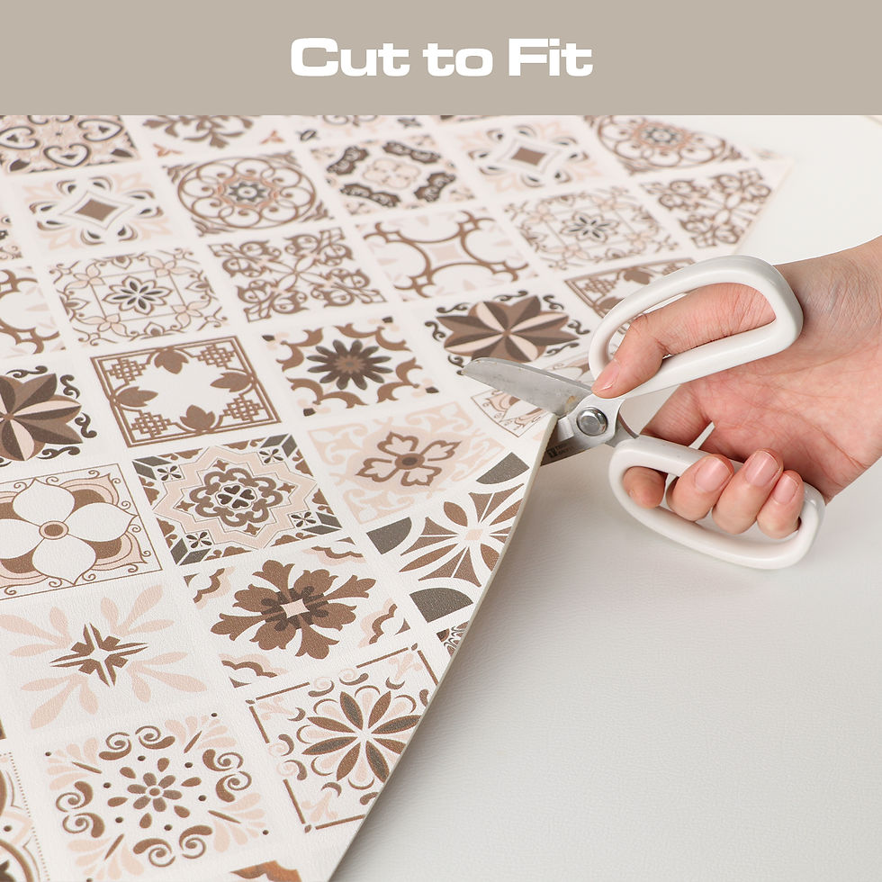 Thumbnail: Vintage Tile Pattern Absorbent Kitchen Sink Mat