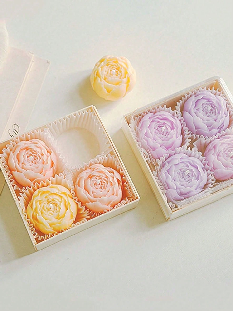 Thumbnail: Handmade Rose Scented Bouquet Candles (Set of 4)