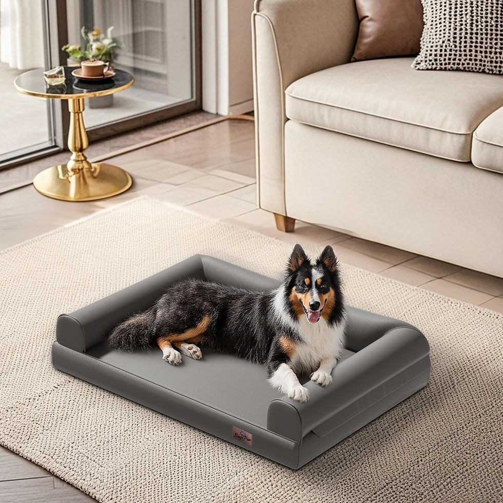 Thumbnail: Indoor Orthopedic Dog Bed with Bolster Pillow Lounge