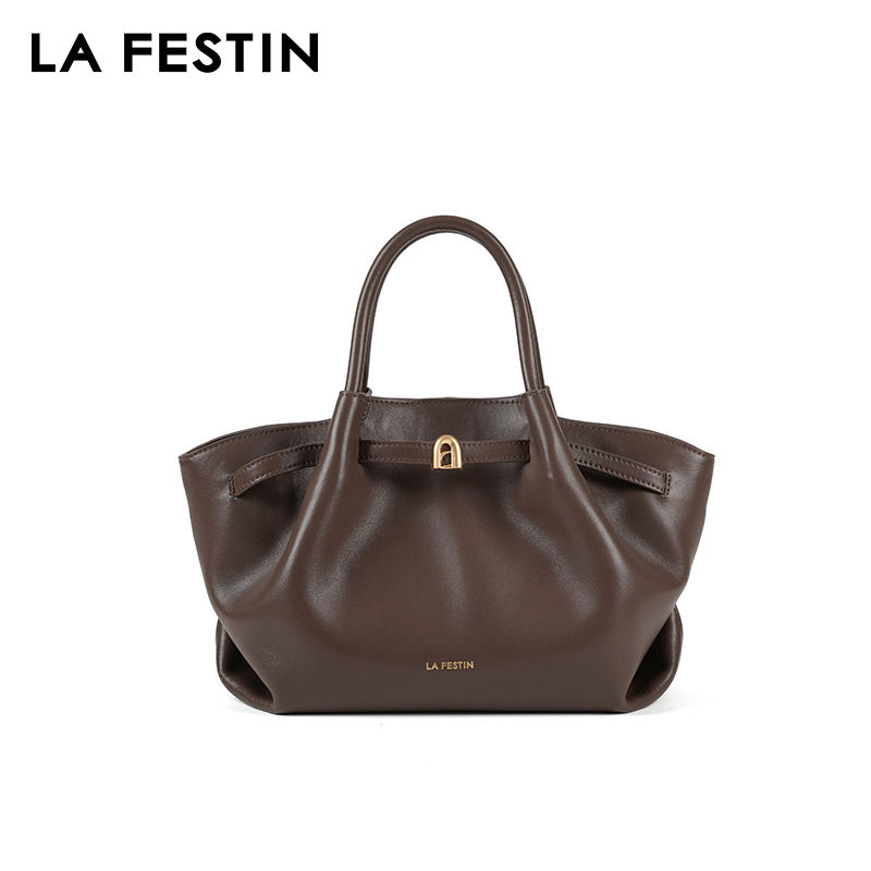 Thumbnail: La Festin Large Capacity Split Leather Tote and Shoulder Bag