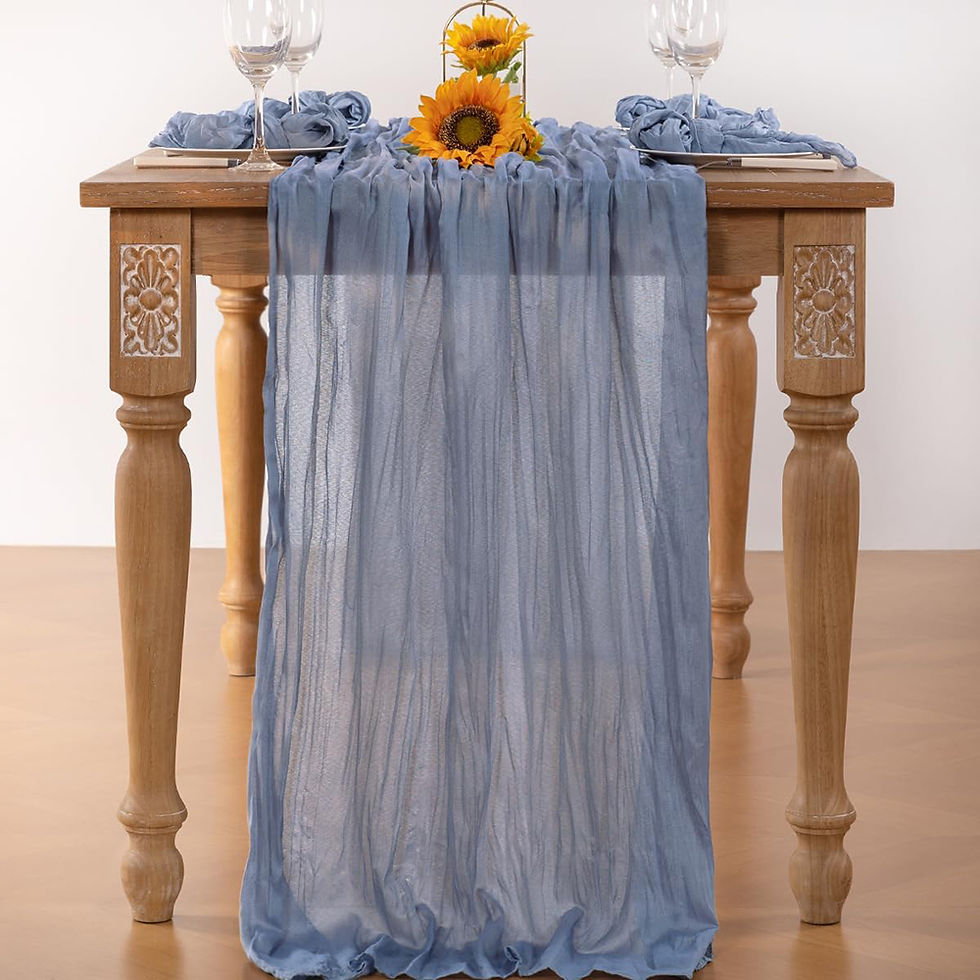 Thumbnail: Lilac Purple Lavender Cheesecloth Table Runner