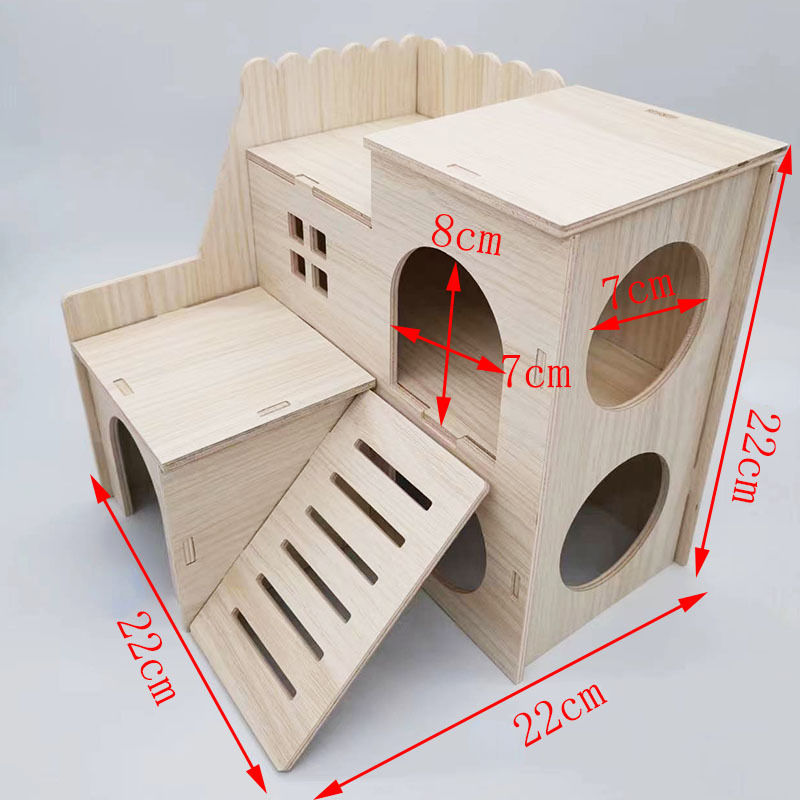 Thumbnail: Solid Wood Small Animal Hideout and Wooden House