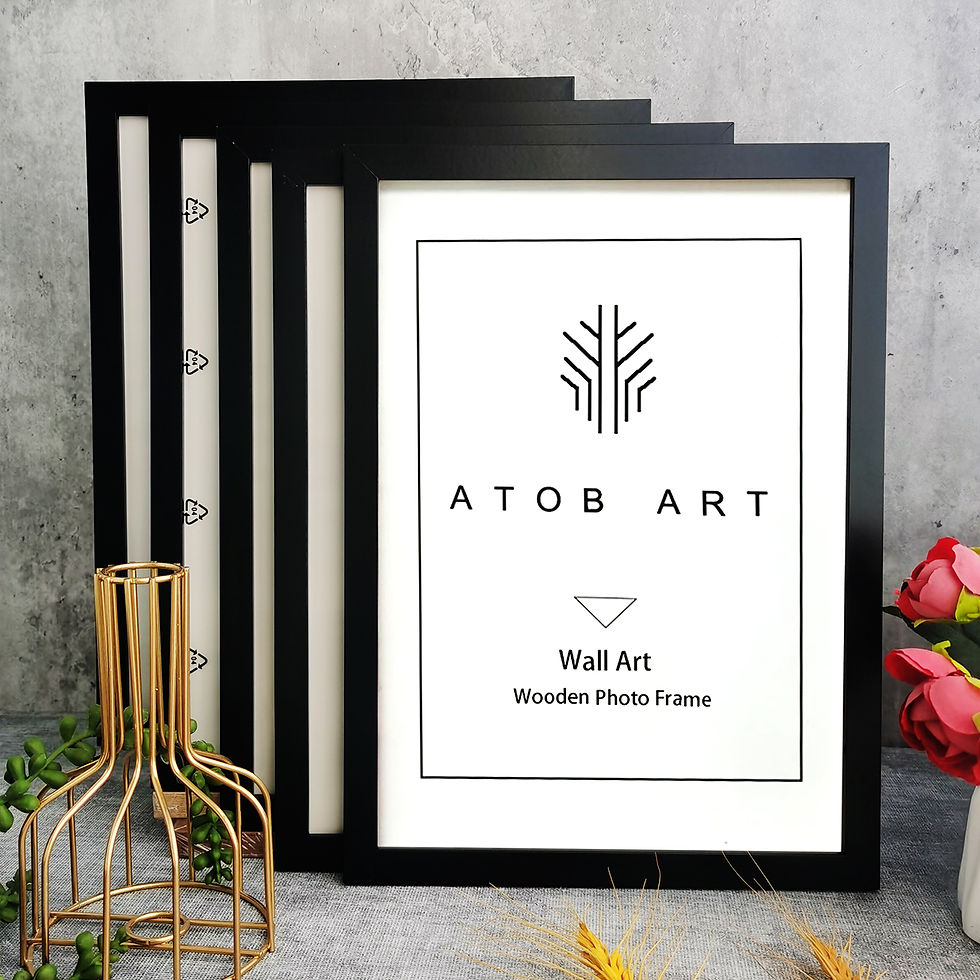 Thumbnail: 5-Piece Wooden Photo Frame Set for Gallery Walls