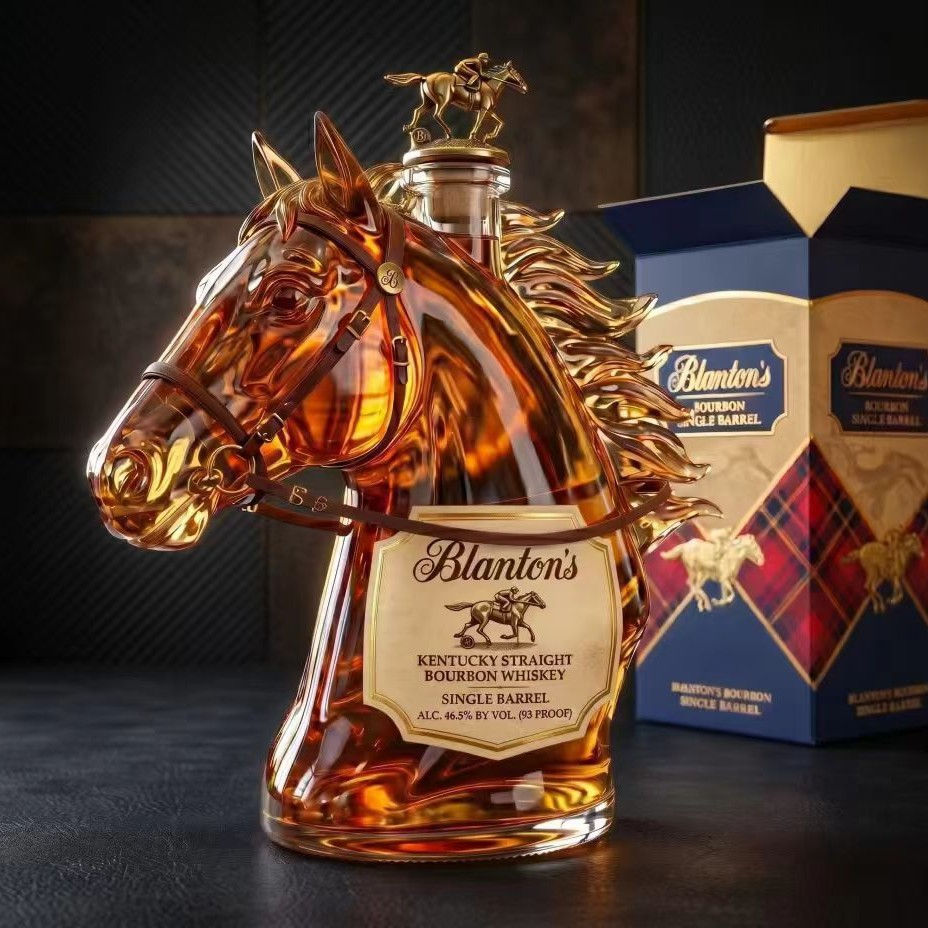Thumbnail: Horse Head Shaped Glass Whiskey Decanter