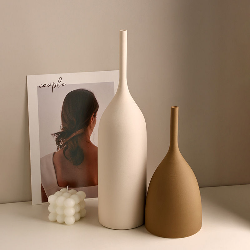 Thumbnail: Nordic Minimalist Morandi Brushed Ceramic Vase