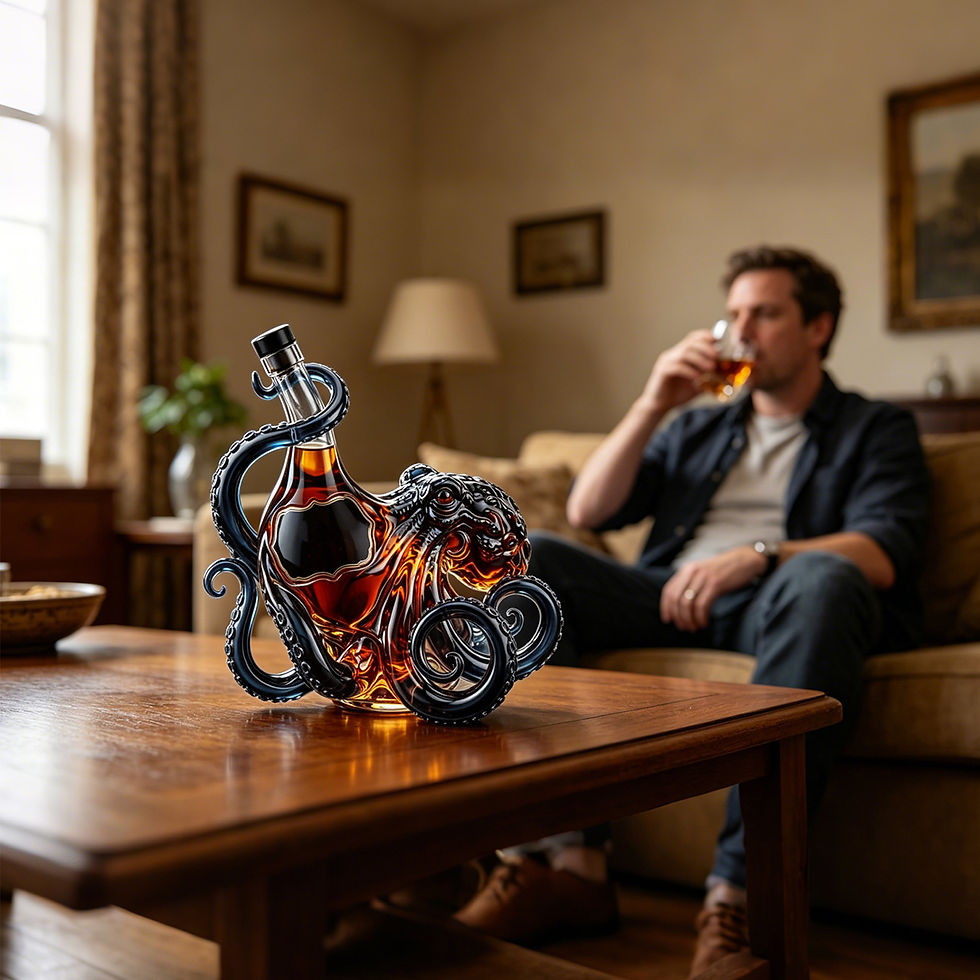 Thumbnail: Artistic Octopus Shaped Glass Decanter 350ml