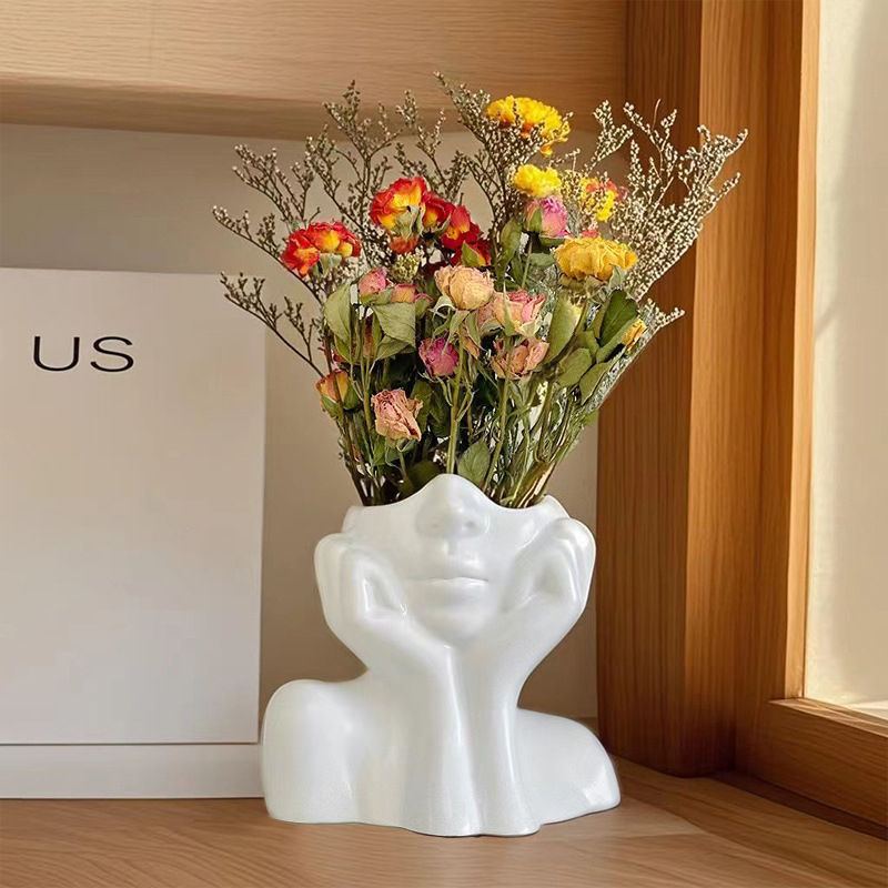 Thumbnail: Nordic Style Thinking Girl Art Vase and Planter