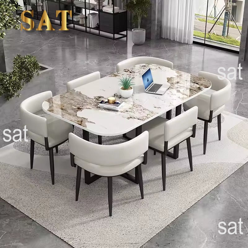 Thumbnail: Modern Extendable Dining Table Set with Chairs