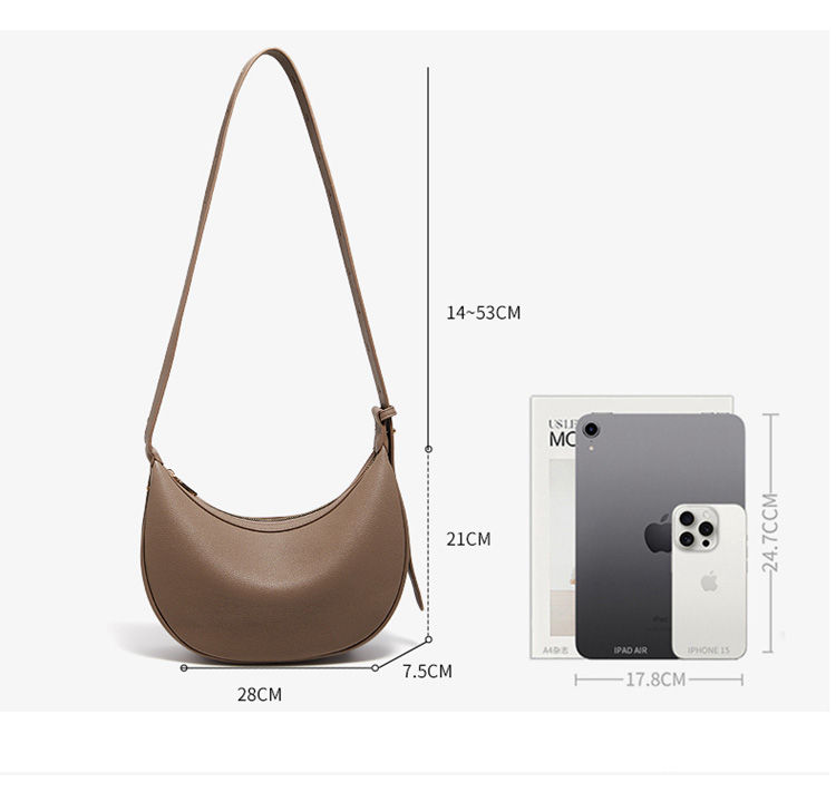 Thumbnail: FOXER Women's PU Leather Crescent Underarm Shoulder Bag