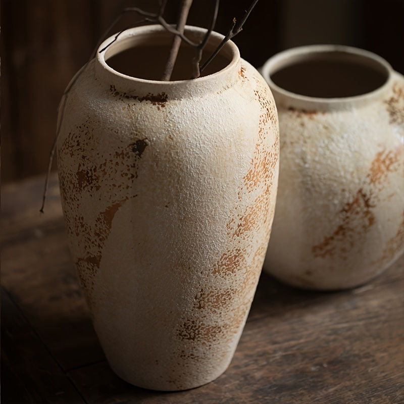 Thumbnail: Retro Ceramic Flowerpot with White Spots