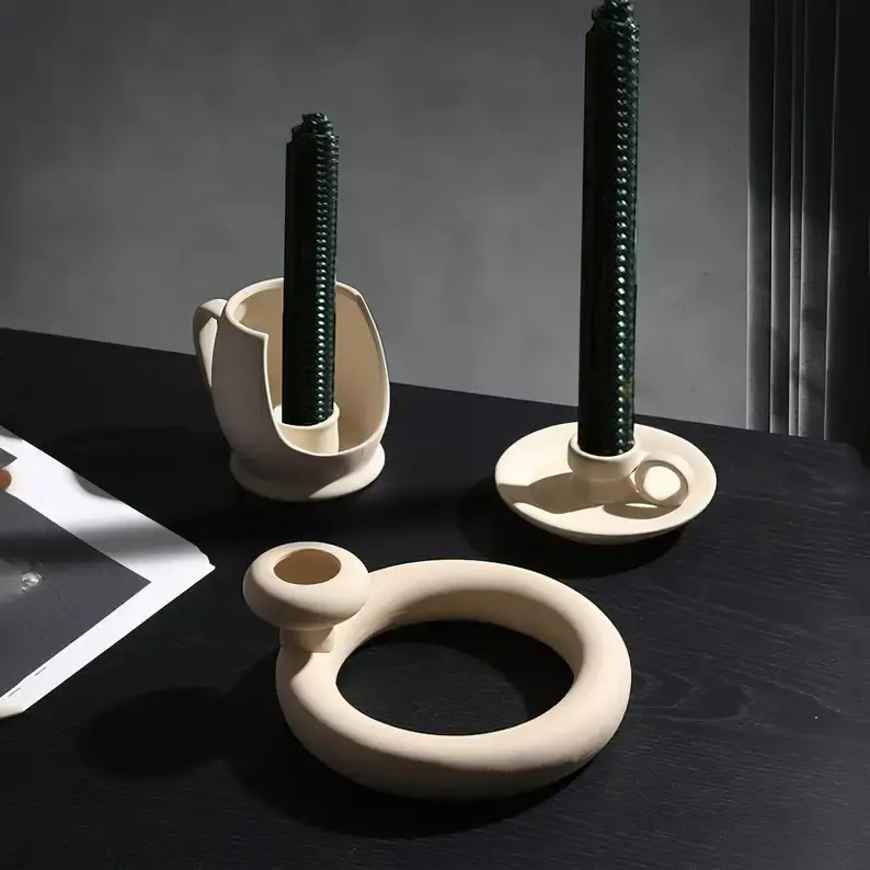 Thumbnail: Nordic Polygon Circular Ceramic Vase