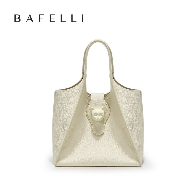 Thumbnail: Bafelli Genuine Leather Casual Tote Handbag