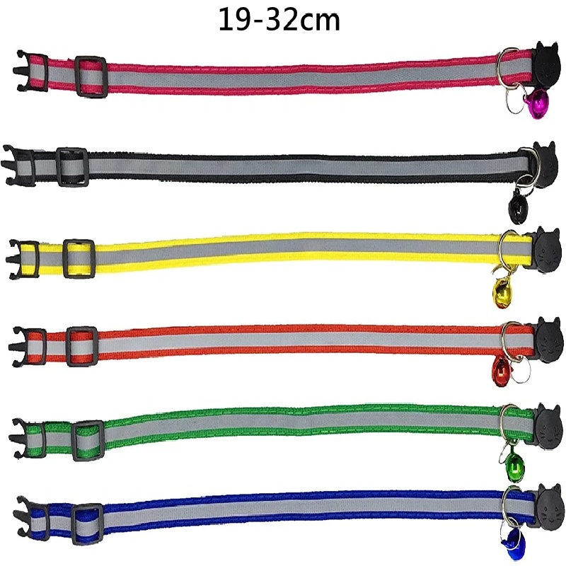 Thumbnail: Adjustable Nylon Cat Collar with Bell