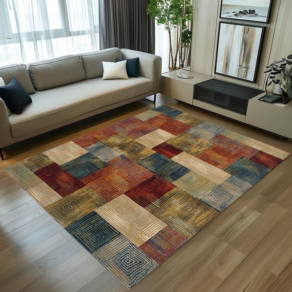 Thumbnail: Vintage Patchwork Style Soft Non-Slip Floor Mat