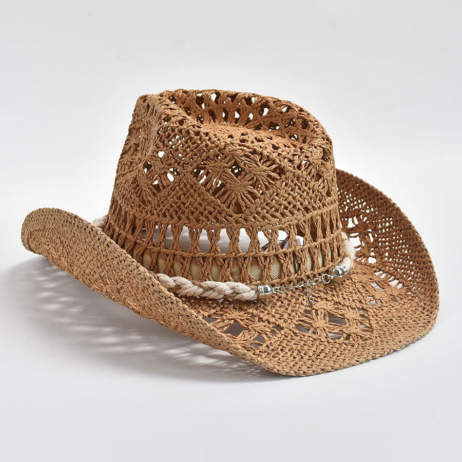 Thumbnail: Women's Hand-Woven Straw Sun Hat with Shell Detail