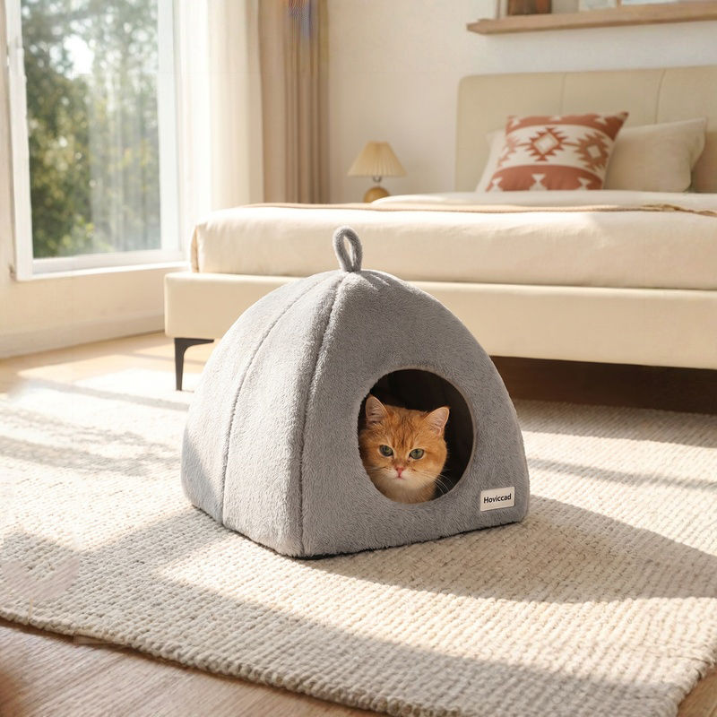 Thumbnail: Warm Triangle Closed Cat Cave House
