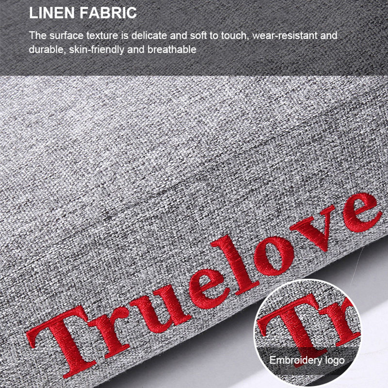 Thumbnail: Truelove Memory Foam Pet Bed with Linen Fabric and Pillows