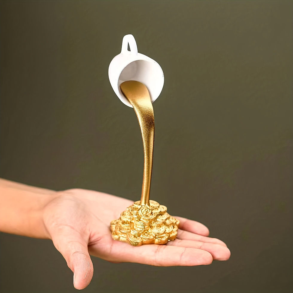 Thumbnail: Floating Liquid Gold Mug Sculpture