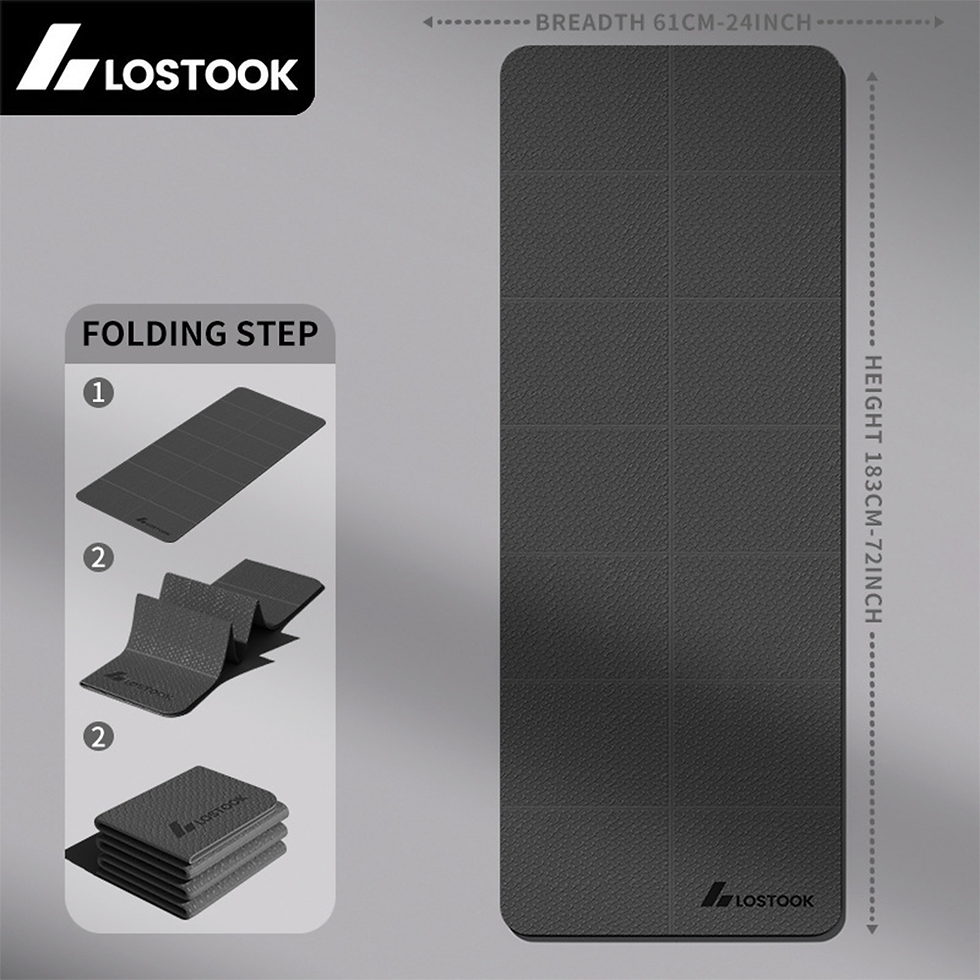 Thumbnail: Foldable TPE Travel Exercise and Yoga Mat
