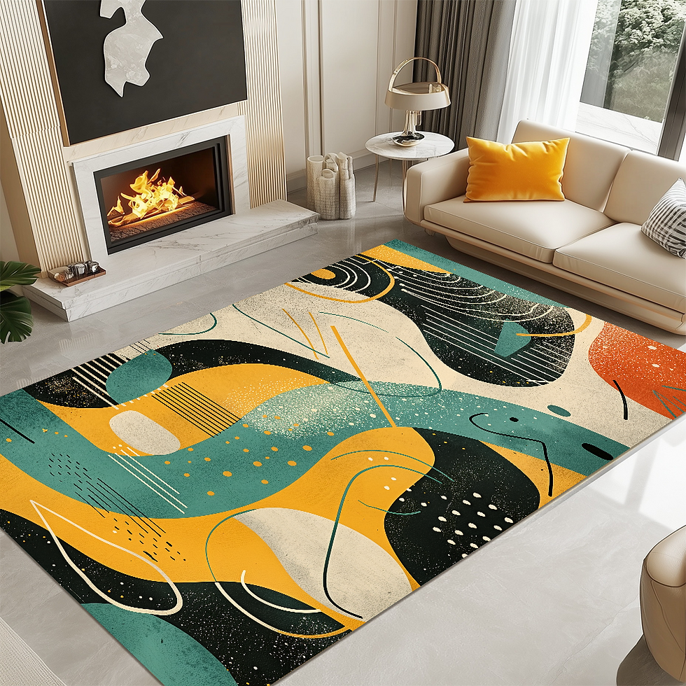 Thumbnail: Modern Geometric Abstract Living Room Carpet