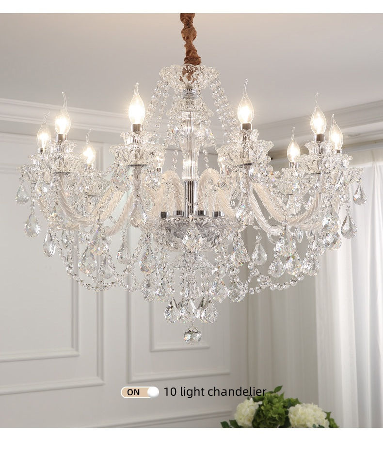 Thumbnail: French Lustre Crystal E14 Chandelier