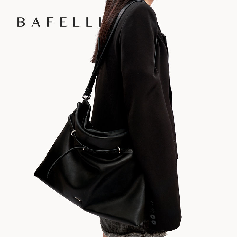 Thumbnail: BAFELLI Genuine Leather Underarm Tote Crossbody Bag