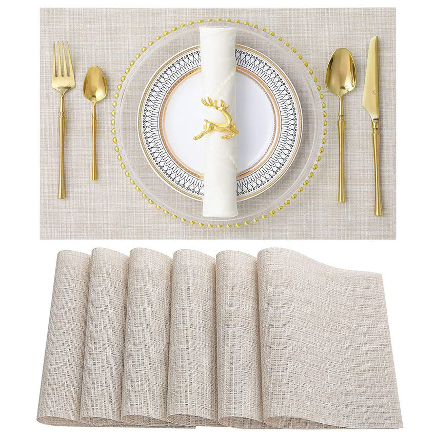 Thumbnail: Bamboo Weaving Table Placemats and Coasters Set