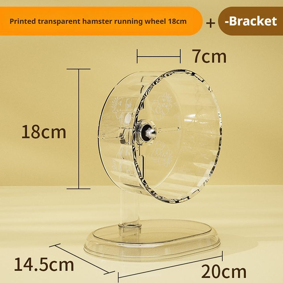 Thumbnail: Transparent Silent Hamster Running Wheel Exercise Toy