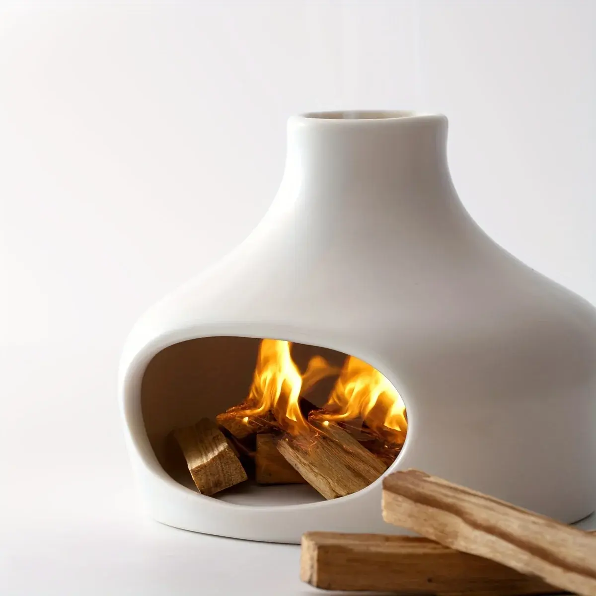 Ceramic Palo Santo & Sage Burner with Chimney