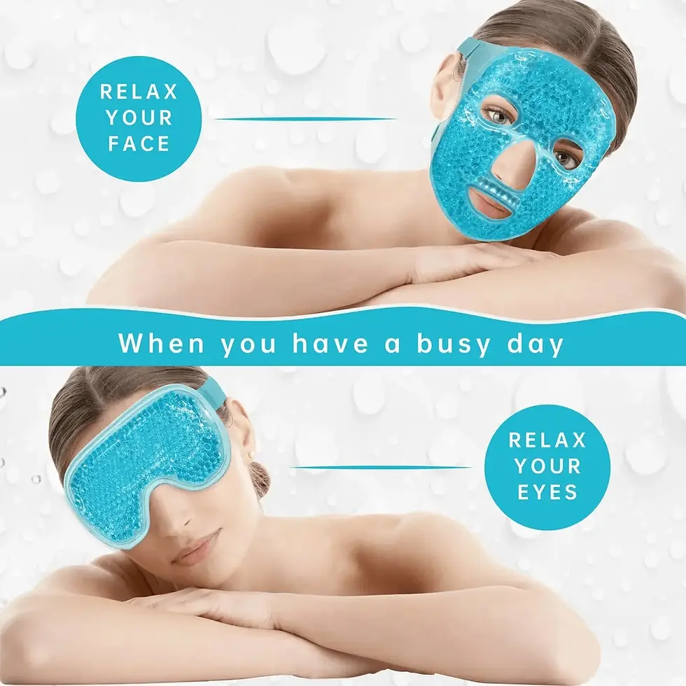 Thumbnail: Gel Cooling Ice and Warm Compress Face Mask with Beads