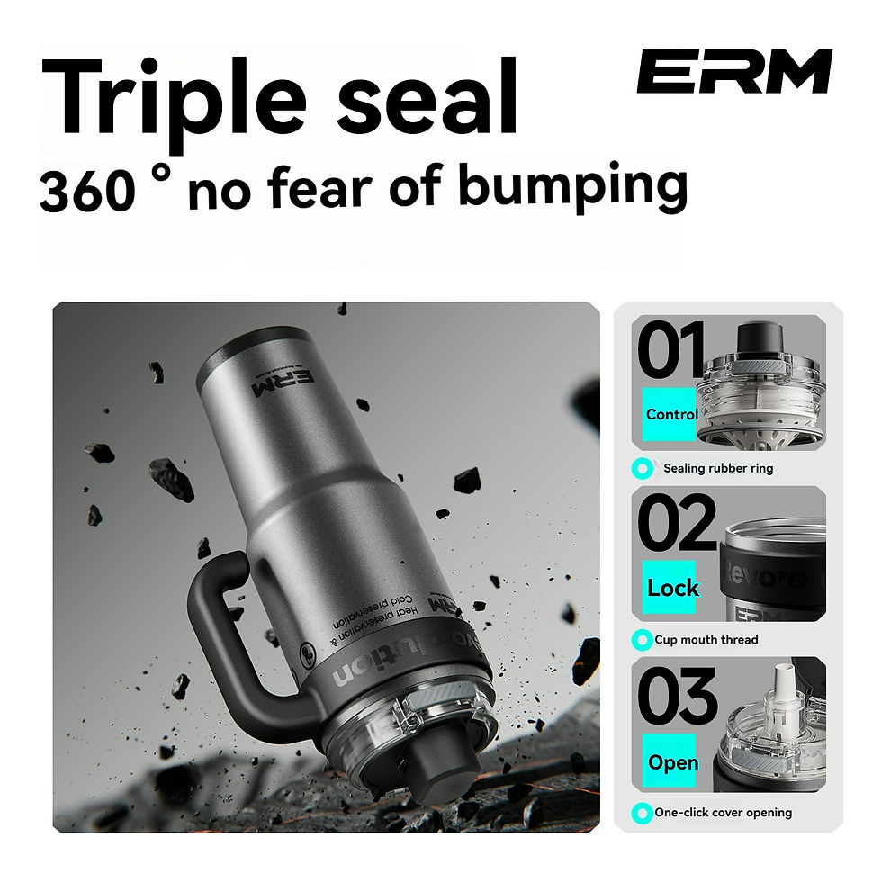 Thumbnail: 1200ml Extra Large Insulated Stainless Steel Tumbler with Ceramic Liner