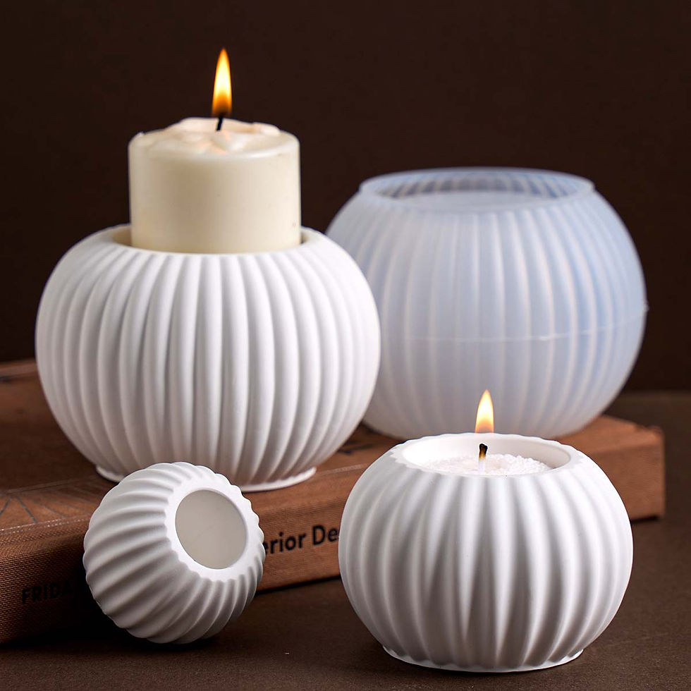 Thumbnail: Stripe Candle Cup and Flowerpot Silicone Mould