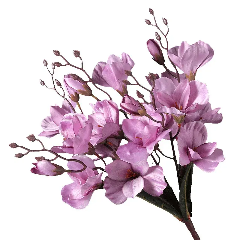 Thumbnail: Artificial Magnolia Flower Bouquet 5 Forks 20 Heads