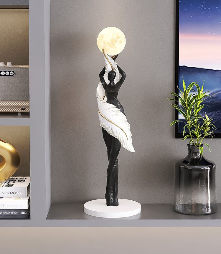 Thumbnail: Modern Aesthetic Resin Figurine with Night Light