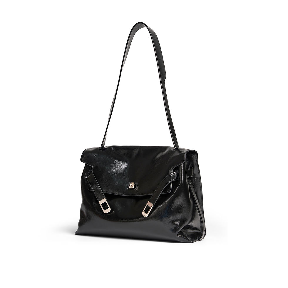 Thumbnail: La Festin Designer Split Leather Shoulder and Tote Bag