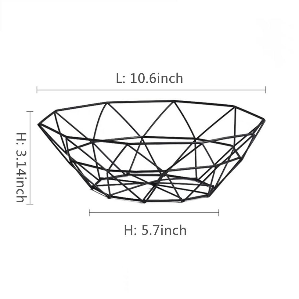Thumbnail: Simple Metal Fruit Basket and Vegetable Storage Basin