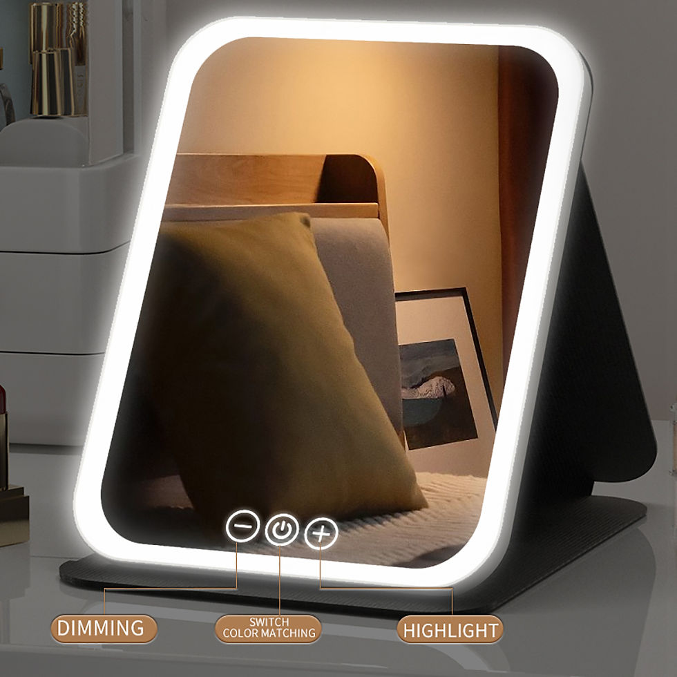 Thumbnail: 3-Colour Dimmable LED Foldable Makeup Mirror