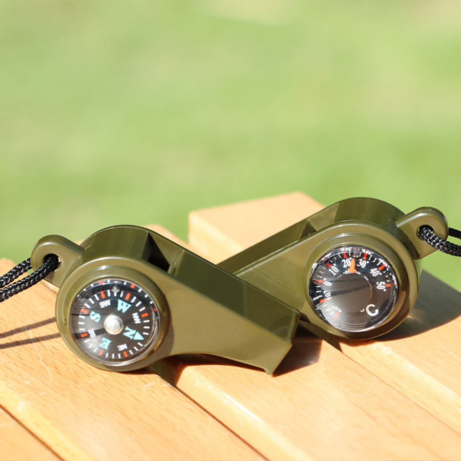 Thumbnail: Emergency Rescue Whistle with Compass and Thermometer