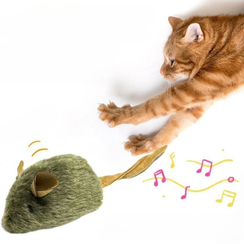 Thumbnail: Smart Sound-Activated Plush Mouse Cat Toy
