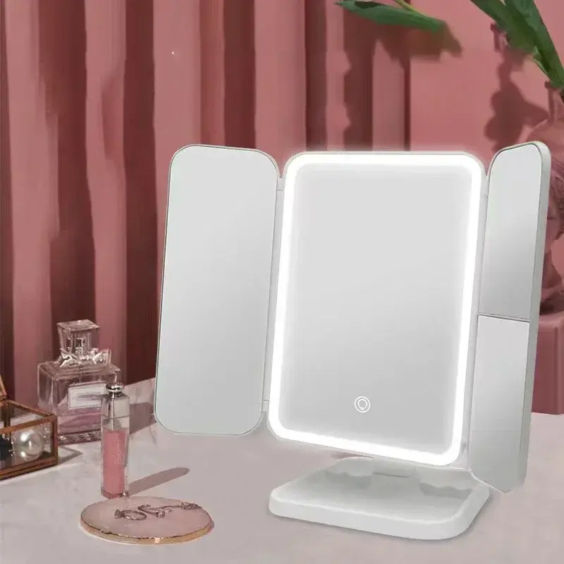 Thumbnail: Trifold LED Makeup Vanity Mirror with Magnification