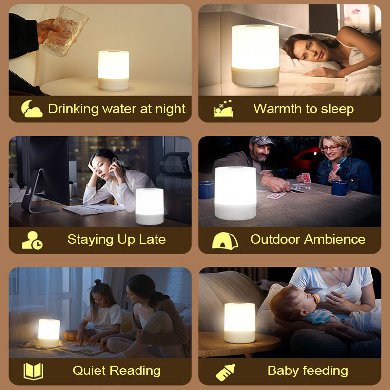 Thumbnail: Dimmable LED Bedside Night Lamp