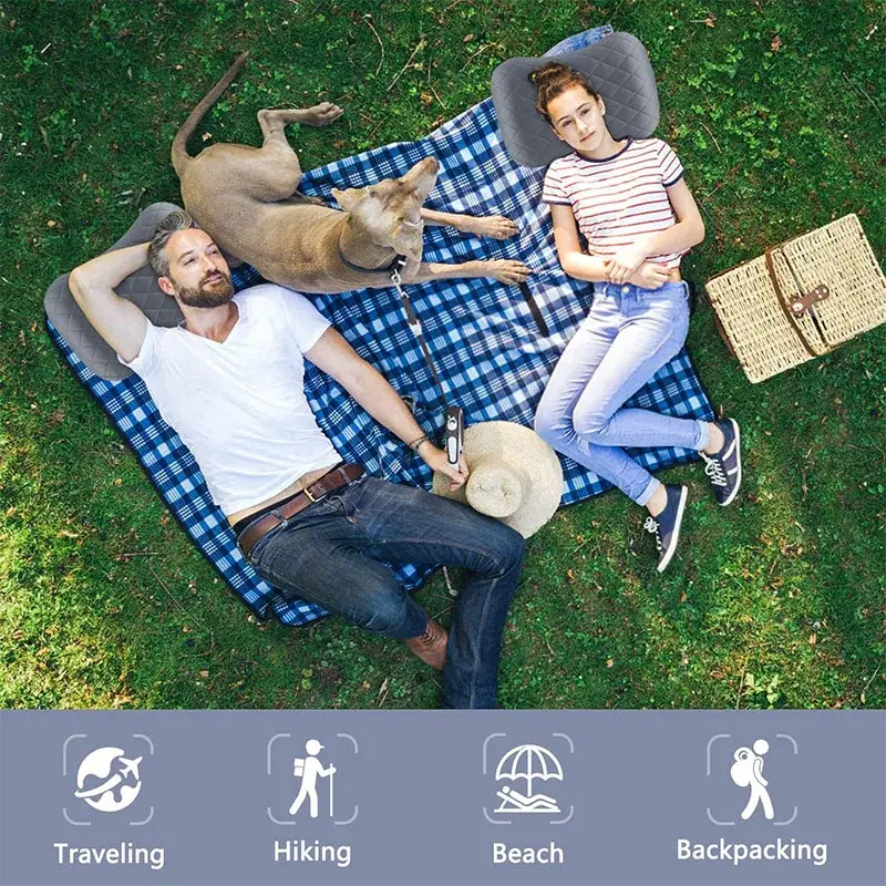 Thumbnail: Ultralight Inflatable Travel & Camping Pillow with Washable Cover
