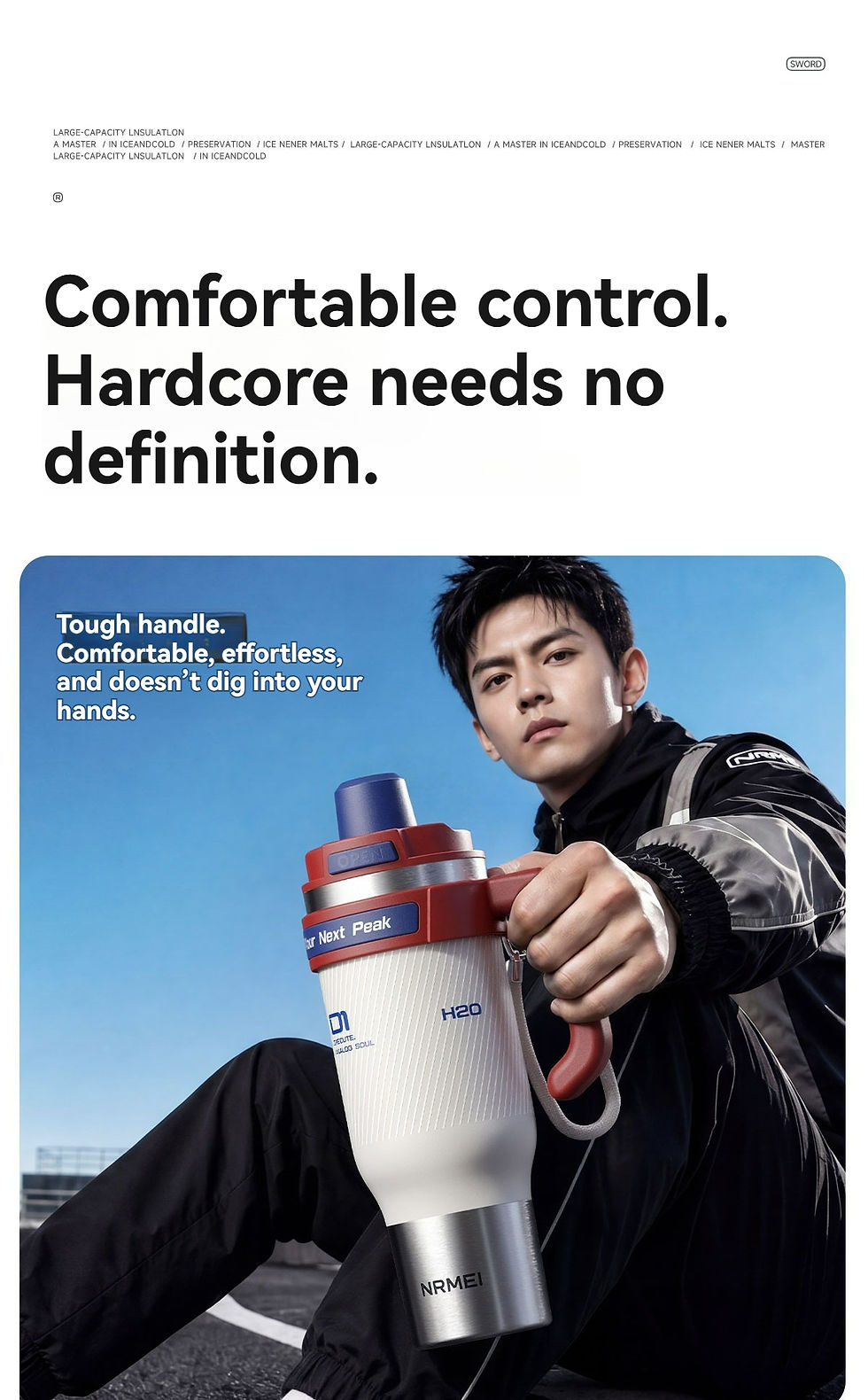 Thumbnail: 1250ml Stainless Steel Thermal Tumbler with Straw