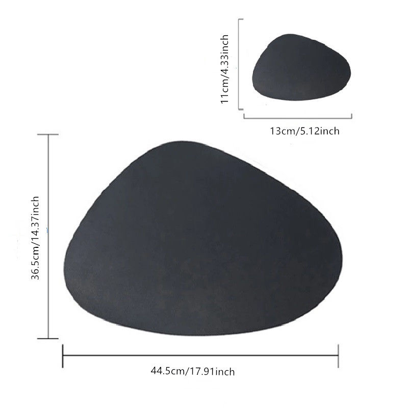 Thumbnail: Cream PU Leather Placemat and Coaster Set