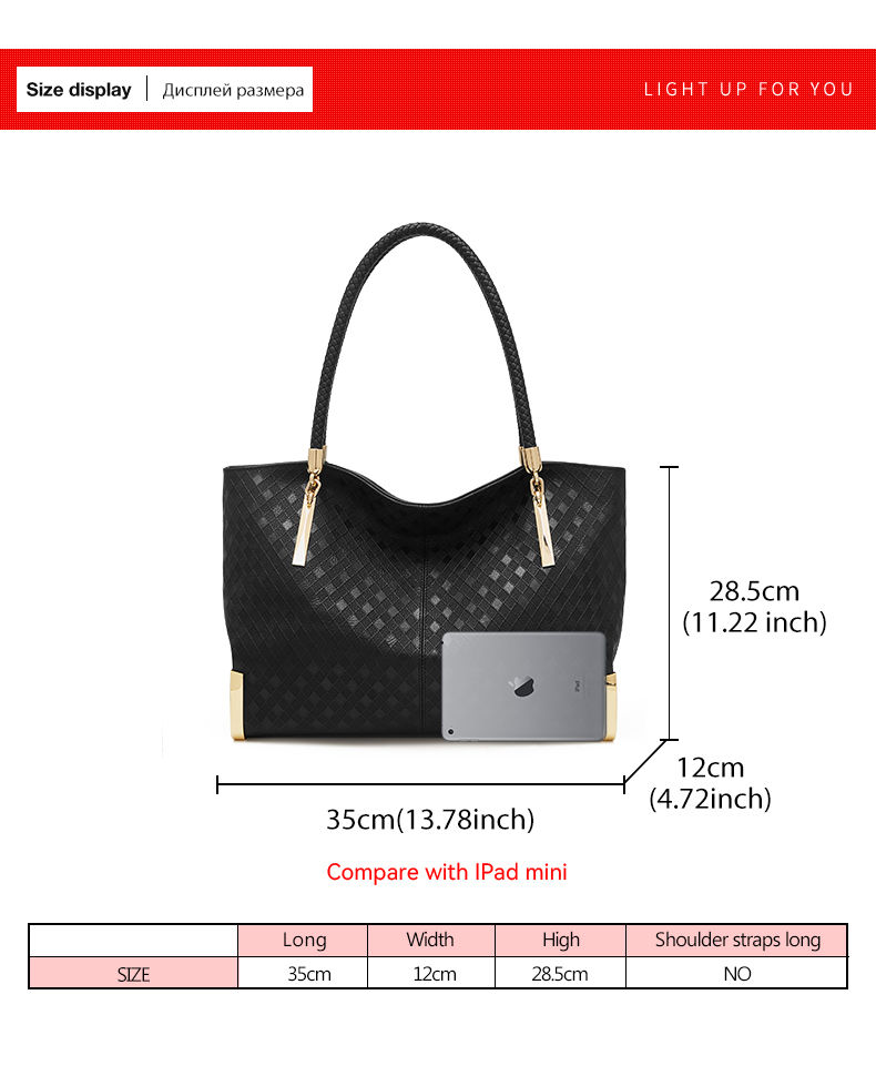Thumbnail: FOXER Genuine Leather Elegant Luxury Women's Shoulder Handbag