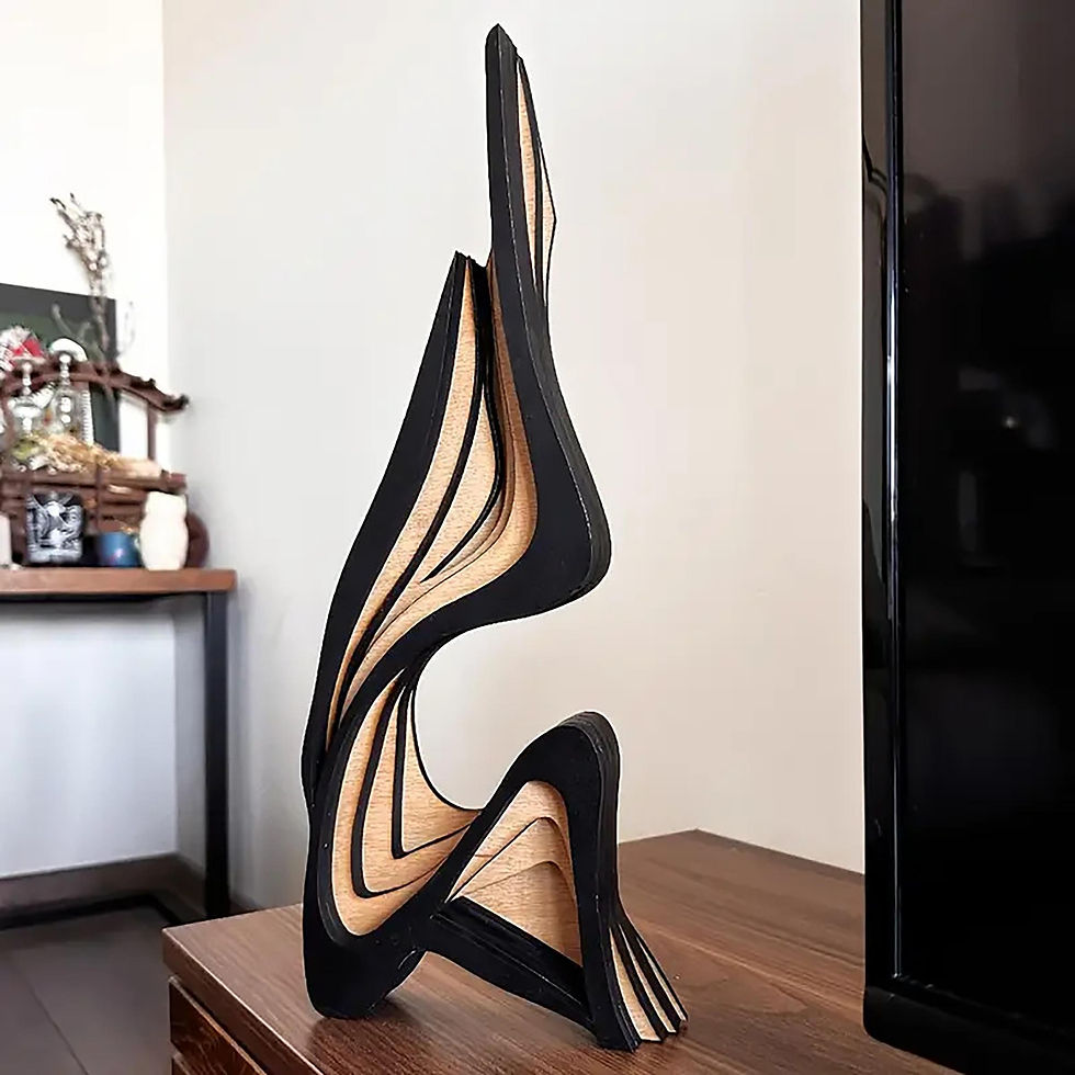 Thumbnail: Minimalist Wooden Irregular Decorative Art Sculpture