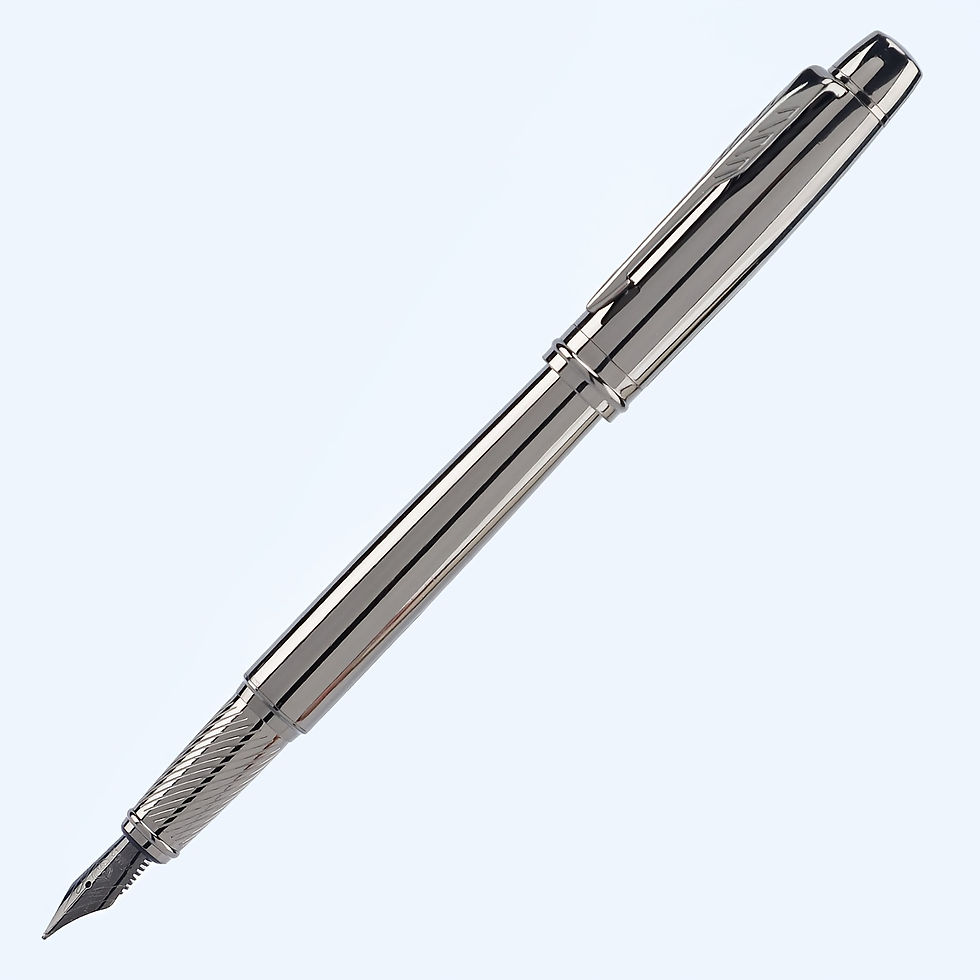 Thumbnail: Silver Grey High-End Business Metal Fountain Pen 0.5mm