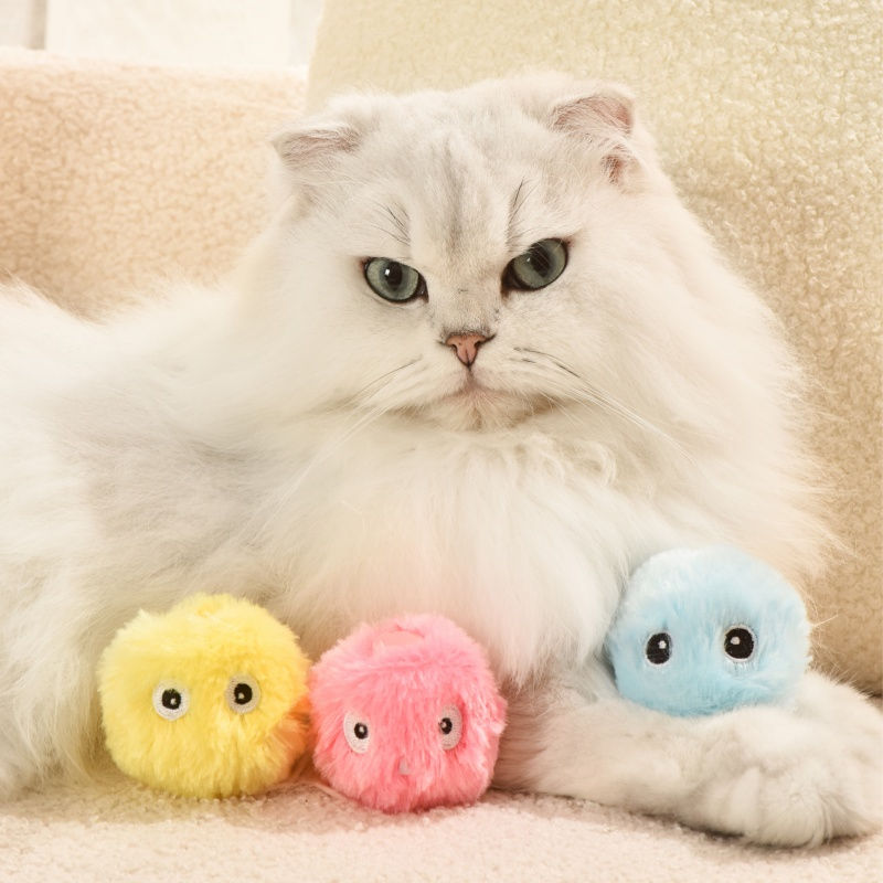 Interactive Plush Electric Catnip Training Toy Ball